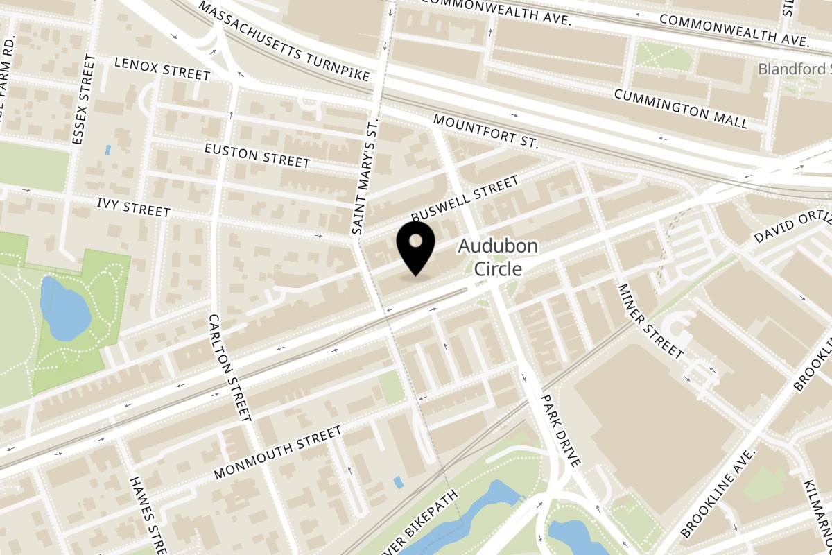 Map showing the location of Sol Azteca on 914A Beacon St in Boston